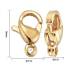 Ion Plating(IP) 304 Stainless Steel Lobster Claw Clasps X-STAS-H352-01B-G-01-4
