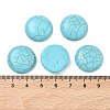 Craft Findings Dyed Synthetic Turquoise Flat Back Dome Cabochons X-TURQ-S266-20mm-01-2