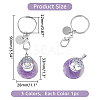 3Pcs Natural Stone Keychain KEYC-PH01449-2