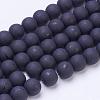 Baking Paint Transparent Glass Bead Strands GLAA-S031-10mm-38-2