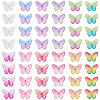 72Pcs 12 Colors UV Plating Transparent Acrylic Pendants OACR-TA0003-86-2