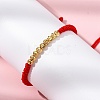 Polyester Cord Braided Bead Bracelets for Women BJEW-L698-01G-08-1