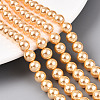 Glass Pearl Beads Strands HY-G002-01D-10-4