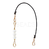 Imitation Leather Bag Straps & Plastic Imitation Pearl Beaded Extender FIND-WH0126-373B-1