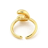 Brass Letter Open Cuff Rings for Women RJEW-G313-01C-G-3