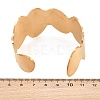 37MM Brushed 304 Stainless Steel Wavy Open Cuff Bangles for Women SA-CBA10D4-02G-5