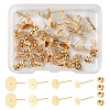 40Pcs 4 Size 304 Stainless Steel Stud Earring Findings STAS-YW0001-55-2