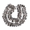 Electroplate Baking Paint Transparent Glass Beads Strands GL-N005-02A-C01-3