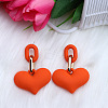Heart Acrylic Dangle Stud Earrings FS-WG6C9EC-06-1