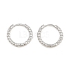 Brass Huggie Hoop Earrings KK-CBA8324-18B-P-5
