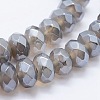 Electroplated Natural Agate Beads Strands G-G750-02A-5x8mm-3