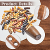 84Pcs 7 Colors Natural Wood Buttons BUTT-GF0003-90C-6