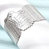 Summer 304 Stainless Steel Wide Cuff Bangles for Women Men BJEW-F511-01P-1