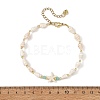 2Pcs 2 Styles Summer Beach Natural Sea Shell Conch & Synthetic Turquoise Beaded Anklet Sets for Women AJEW-AN00886-5