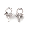 Brass with Cubic Zirconia Peg Bails LS-KK-B087-13A-P-1