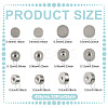 40Pcs 4 Styles 304 Stainless Steel Ear Nuts STAS-FS0002-23-3
