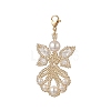 Angel Glass Pendants Decorations HJEW-MZ00006-2