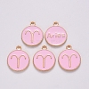 Alloy Enamel Pendants X-ENAM-S124-01B-09A-2