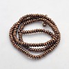Electroplate Non-magnetic Synthetic Hematite Beads Strands G-J208B-05-2