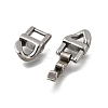 304 Stainless Steel Fold Over Clasps STAS-M119-05P-01-2