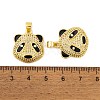 Brass Micro Pave Cubic Zirconia Pendants KK-E108-14G-3