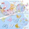 60Pcs 6 Colors Electroplate Acrylic Pendants PACR-NB0001-06-4