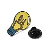 Cartoon Style Light Bulb Enamel Pins JEWB-H016-01EB-02-3