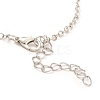 Rack Plating Alloy Heart Pendant Necklaces Sets NJEW-B081-07B-10