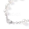 Religious Prayer Imitation Pearl Beaded Rosary Bracelet BJEW-O140-01P-4