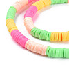 Fixed 4 Color Handmade Polymer Clay Bead Strands CLAY-S096-029N-3