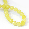 Natural Lemon Jade Round Bead Strands X-G-E334-8mm-07-3