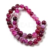 Natural Striped Agate/Banded Agate Bead Strands G-K166-13-10mm-03-5