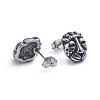 Retro 304 Stainless Steel Stud Earrings EJEW-L248-038AS-2