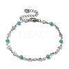 Brass Star Link Chain Bracelets BJEW-L685-01P-1
