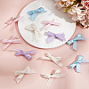 Bowknot Polyester Alligator Hair Clips AJEW-CP0008-35C-4