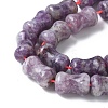 Natural Lepidolite/Purple Mica Stone Beads Strands G-M445-B02-01-4