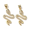Brass Micro Pave Cubic Zirconia Pendants KK-L243-29G-09-1