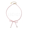 Glass Seed Pendant Necklaces for Women NJEW-MZ00031-05-4