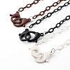 3Pcs 3 Colors Personalized ABS Plastic Cable Chain Necklaces NJEW-JN03484-01-1