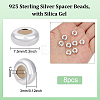 BENECREAT 8Pcs 925 Sterling Silver Spacer Beads STER-BC0001-61A-2