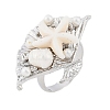 Shell Open Cuff Ring for Women RJEW-Z047-01P-03-2