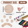 Unfinished Wooden Flat Round Cutouts WOOD-WH0050-042A-2