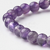 Natural Amethyst Round Bead Stretch Bracelets X-BJEW-L594-B08-2