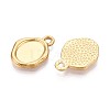 304 Stainless Steel Pendant Cabochon Settings STAS-T067-11G-2