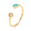 Hamsa Hand /Hand of Miriam Golden Cuff Rings for Women KK-G404-14-4