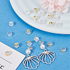 20Pcs 2 Colors Brass Rings Silicone Ear Nuts SIL-BBC0001-03-4