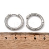 Brass Micro Pave Cubic Zirconia Huggie Hoop Earrings LS-EJEW-K083-36P-B-4