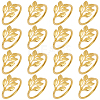 16Pcs Christmas Theme Alloy Napkin Rings AJEW-GF0013-16G-1
