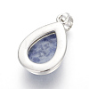 Natural Blue Spot Jasper Pendants G-L512-C13-3