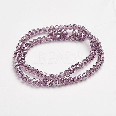 Electroplate Glass Beads Strands EGLA-D020-3x2mm-81-1